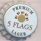 Beer cap Nr.7330: 5 Flags Premium Lager produced by Brewery Martens/Bocholt