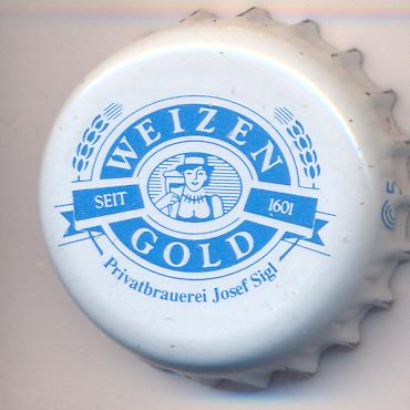 Beer cap Nr.76: Weizengold Kristall-Weizen produced by Brauerei Josef Sigl KG/Obertrum