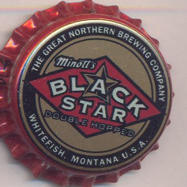 Beer cap Nr.628: Minott's Black Star produced by The Great Northern Brewing Company/Whitefish