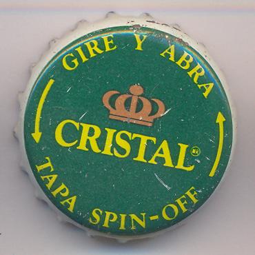 Beer cap Nr.1294: Cerveza Cristal produced by Compania de Cervecerias Unidas/Santiago