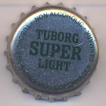 Beer cap Nr.1666: Tuborg Super Light produced by Tuborg Breweries Ltd/Hellerup