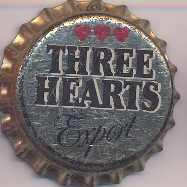 Beer cap Nr.4161: Three Hearts Export produced by Krönleins Bryggeri/Halmstad