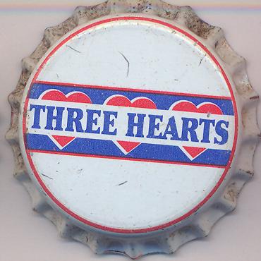 Beer cap Nr.4163: Three Hearts produced by Krönleins Bryggeri/Halmstad