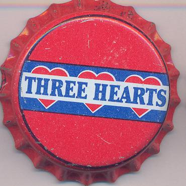 Beer cap Nr.4164: Three Hearts produced by Krönleins Bryggeri/Halmstad