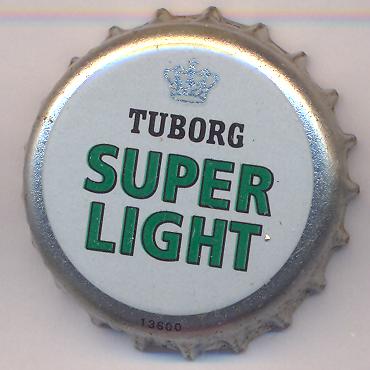 Beer cap Nr.5056: Tuborg Super Light produced by Tuborg Breweries Ltd/Hellerup