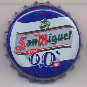 Beer cap Nr.5765: San Miguel 0,0% produced by San Miguel/Barcelona