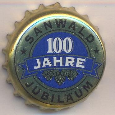 Beer cap Nr.7223: Sanwald Jubiläum produced by Dinkelacker/Stuttgart