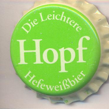 Beer cap Nr.9283: Die Leicht Hefeweißbier produced by Weissbier Brauerei Hopf Hans KG/Miesbach