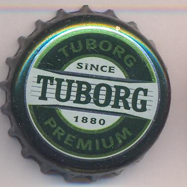 Beer cap Nr.9854: Tuborg Premium Beer produced by Tuborg Breweries Ltd/Hellerup