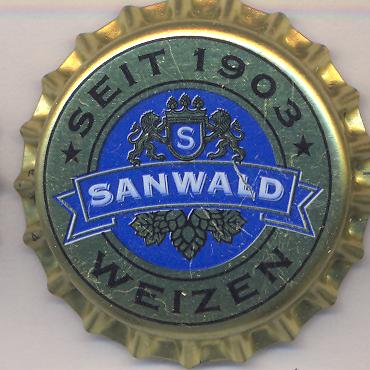 Beer cap Nr.10132: Sanwald Weizen produced by Dinkelacker/Stuttgart