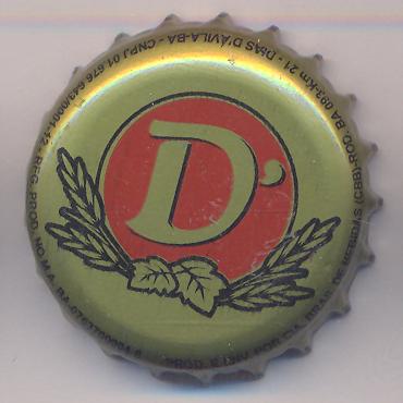 Beer cap Nr.10473: D' produced by Cia. Bras. de Bebidas (CBB)/Dias D'Avila