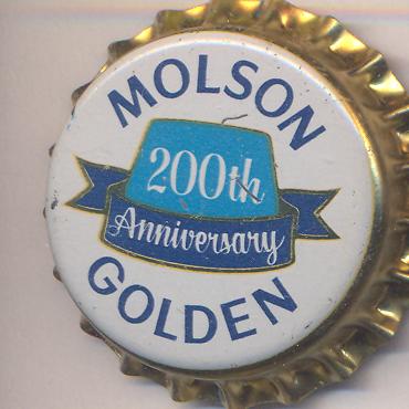 Beer cap Nr.11784: Golden 200th Aniversary produced by Molson Brewing/Ontario