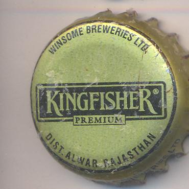 Beer cap Nr.12768: Kingfisher Premium Lager Beer produced by Winsome Breweries Ltd./Dist. Alwar