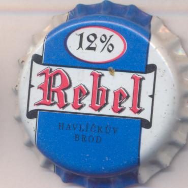 Beer cap Nr.19008: Rebel 12% produced by Pivovar Havlickuv Brod/Havlickuv Brod