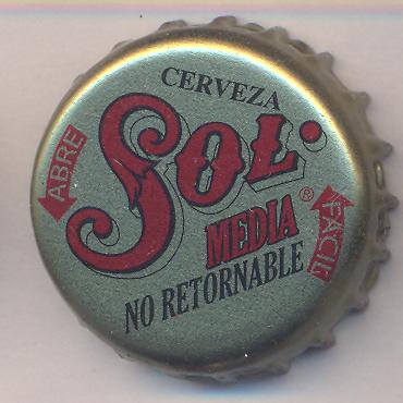 Beer cap Nr.19753: Cerveza Sol Media produced by Cerveceria Cuauhtemoc - Moctezuma/Monterrey