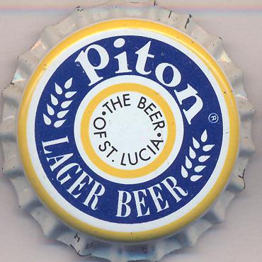 Beer cap Nr.21003: Piton Lager Beer produced by Windward and Leeward Brewery/Vieux Fort