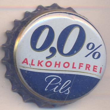 Beer cap Nr.21498: 0,0% Alkoholfrei Pils produced by Bitburger Brauerei Th. Simon GmbH/Bitburg