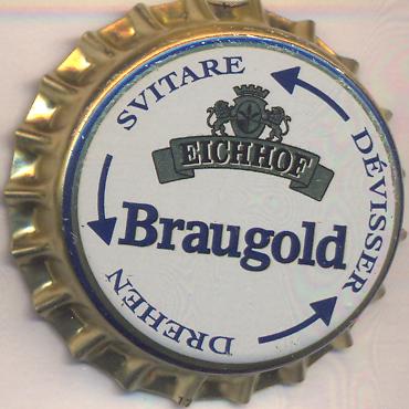 Beer cap Nr.22065: Braugold produced by Eichhof Brauerei/Luzern