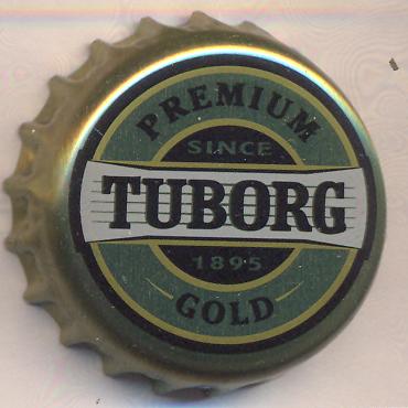 Beer cap Nr.22533: Tuborg Premium Gold produced by Tuborg Breweries Ltd/Hellerup